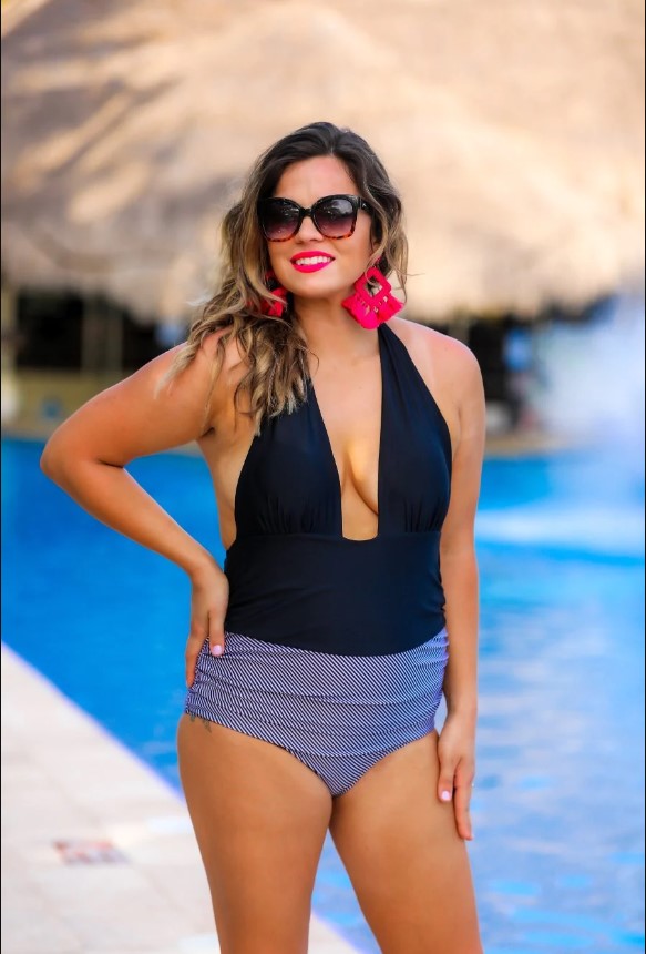 Halter Plunge Swimsuit